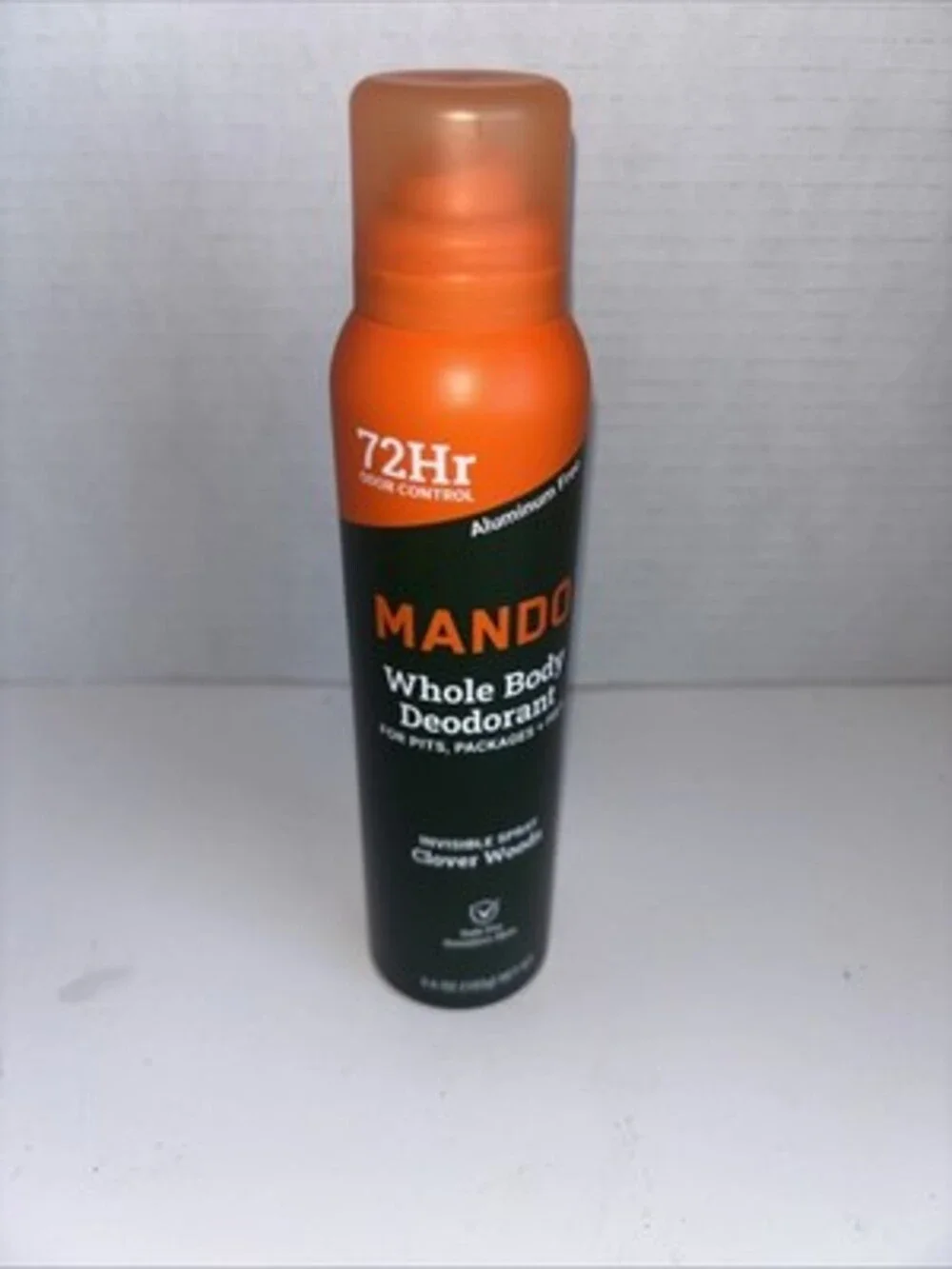 Mando Whole Body Deodorant Invisible Spray Clover Woods Aluminum-Free 3.6 Oz